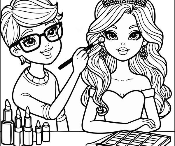 Top Model Makyaj Boyama Sayfası Kızlar için